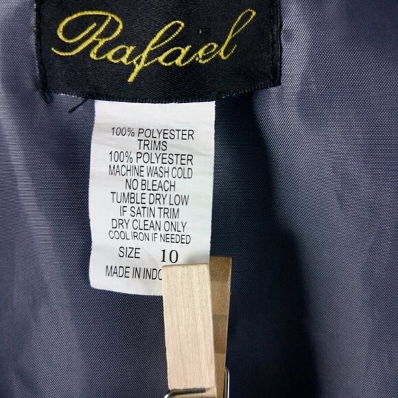 Rafael Womens Size 10 Gray Striped 3 Button Suit Blazer - Picture 9 of 9